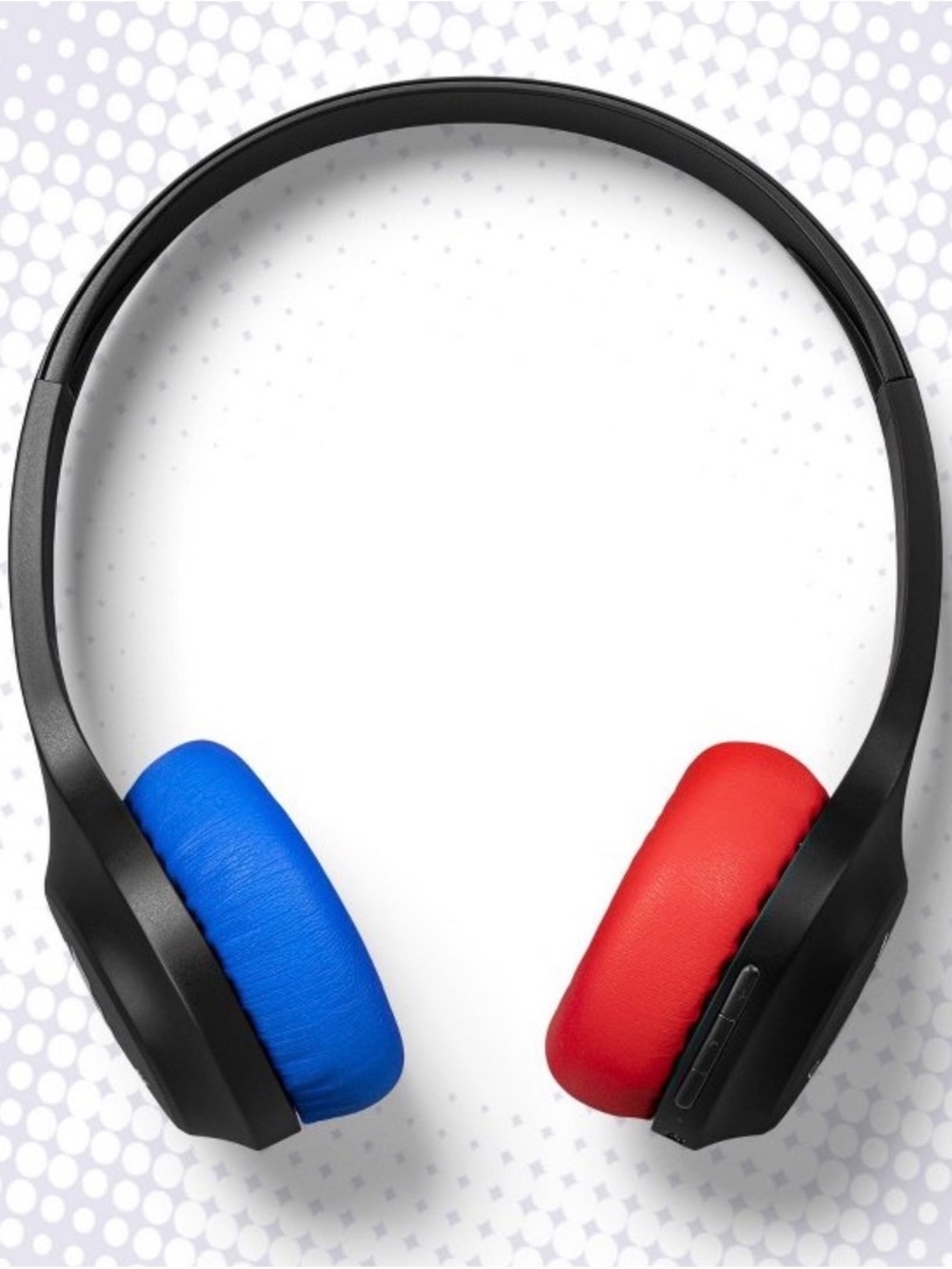 Pokémon Black Over-Ear Headphones with Blue & Red Cushions
